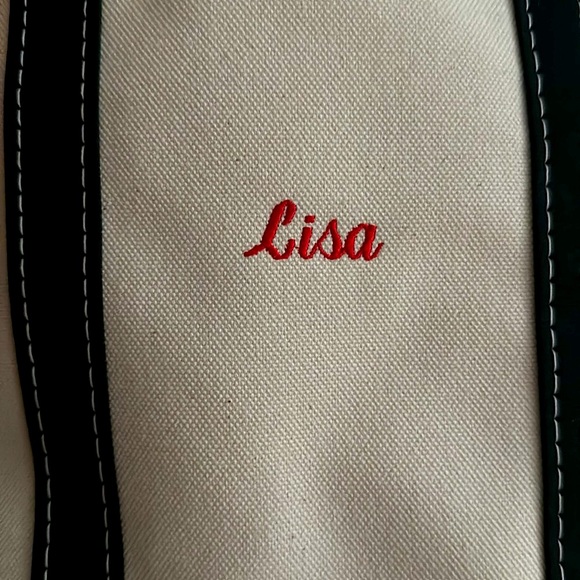 L.L. Bean small canvas boat and tote bag - Picture 2 of 5